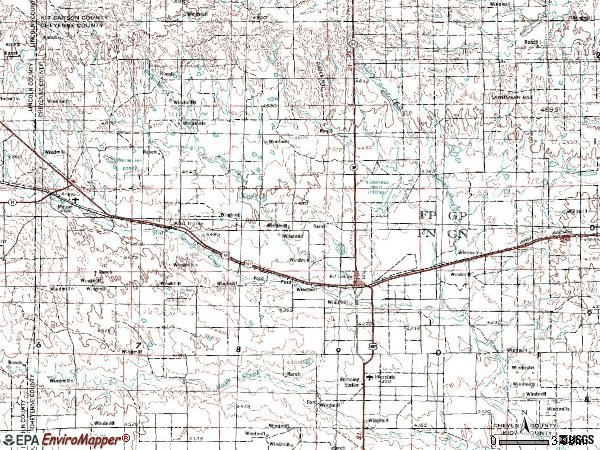 Zip code 80827 topographic map
