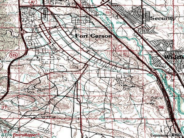 fort carson co. gun range boundary map