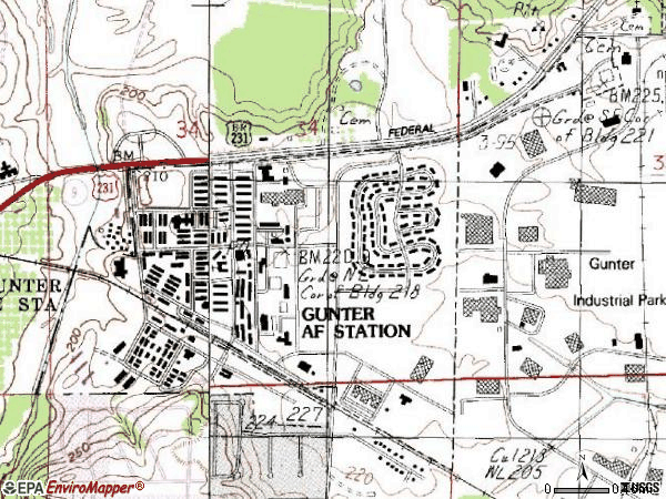 Zip code 36115 topographic map