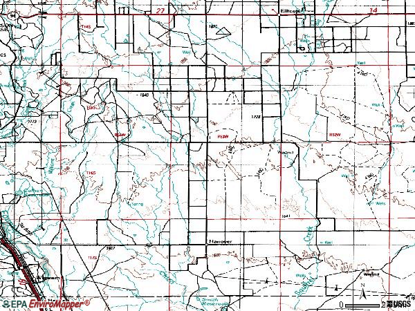 Zip code 80928 topographic map