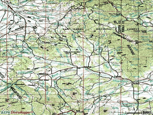 Zip code 81040 topographic map