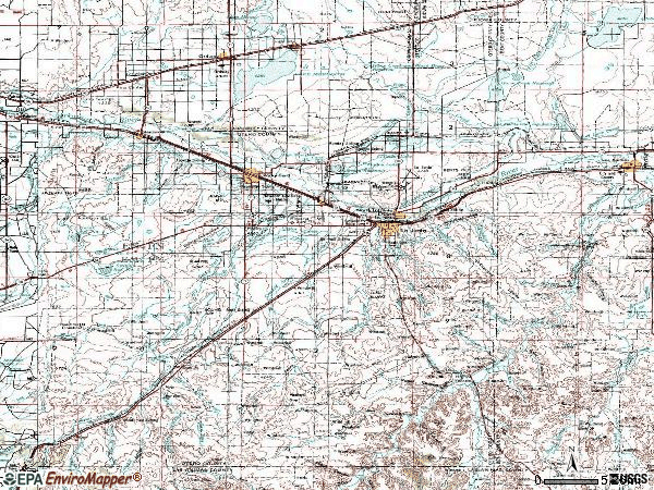 Zip code 81050 topographic map