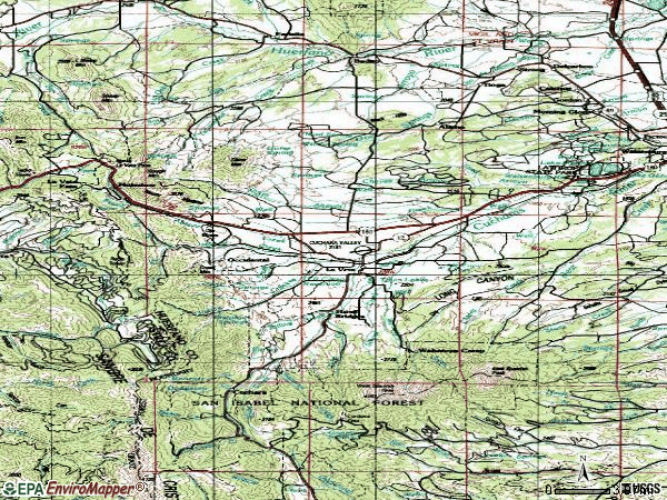 Zip code 81055 topographic map