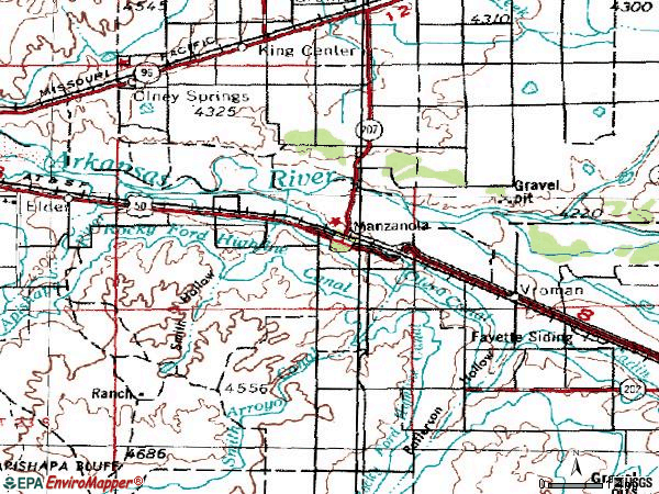 Zip code 81058 topographic map