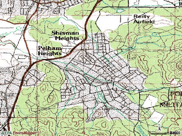 Zip code 36205 topographic map