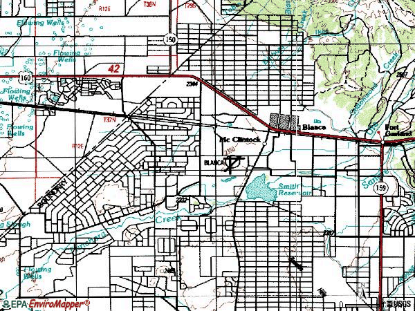 Zip code 81123 topographic map