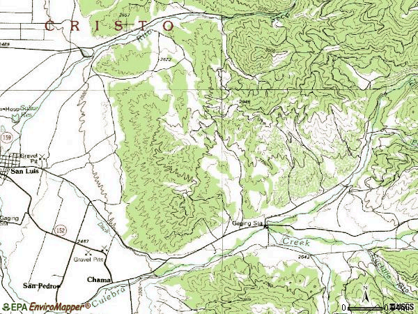 Zip code 81126 topographic map