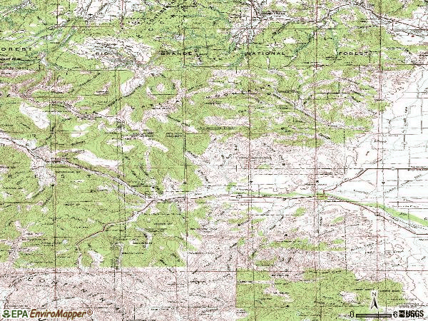 Zip code 81132 topographic map