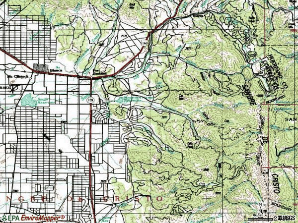 Zip code 81133 topographic map