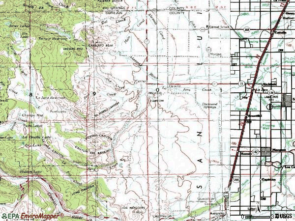 Zip code 81140 topographic map