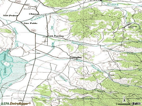 Zip code 81153 topographic map