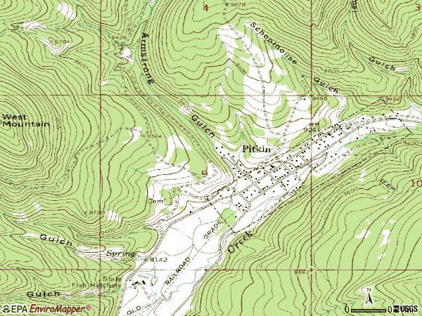Zip code 81241 topographic map