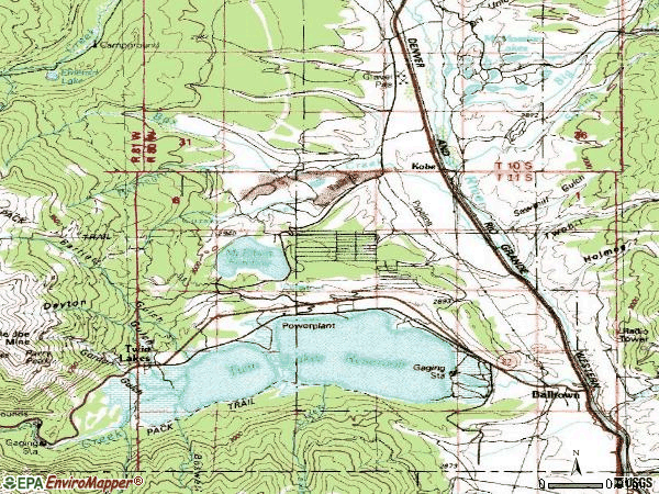 Zip code 81251 topographic map