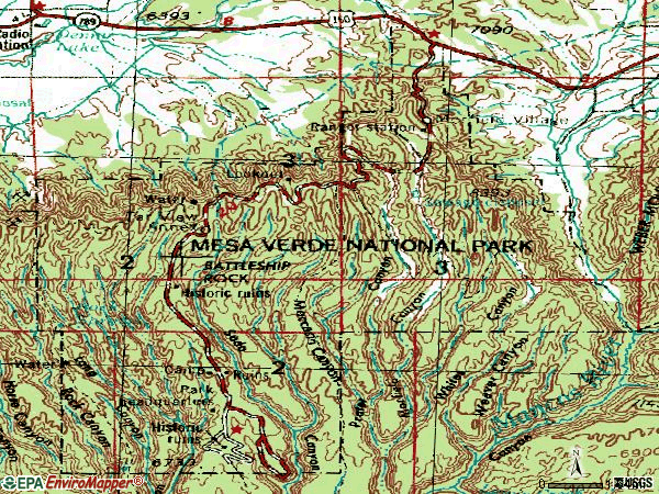 Zip code 81330 topographic map