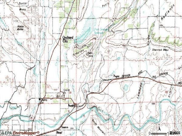 Zip code 81410 topographic map