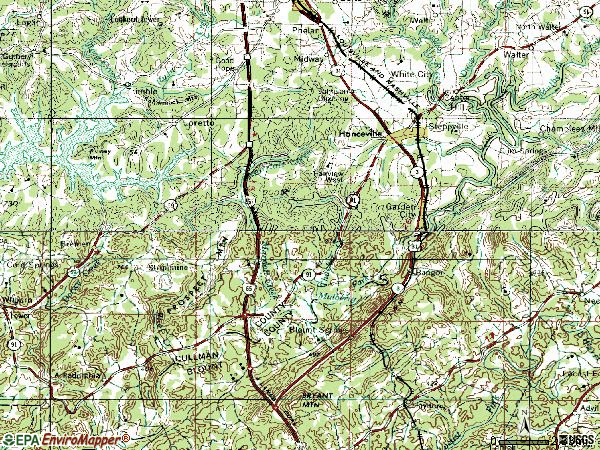 Zip code 35077 topographic map
