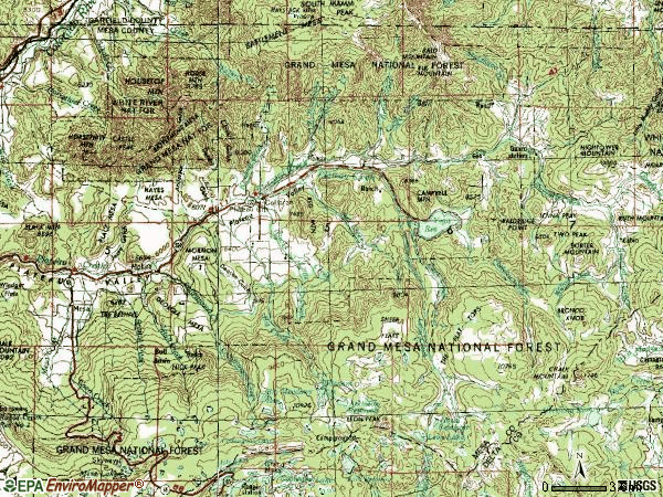 Zip code 81624 topographic map