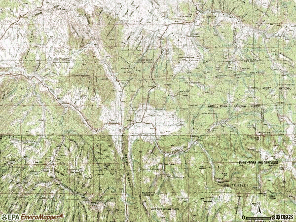 Zip code 81641 topographic map