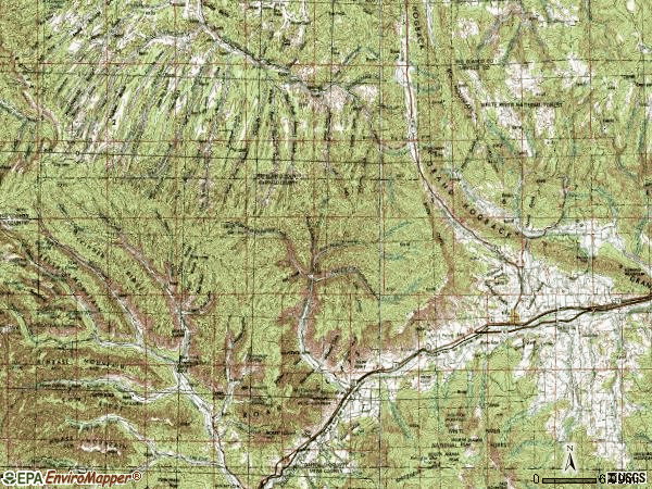 Zip code 81650 topographic map