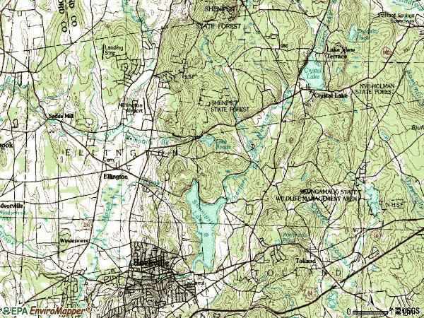 Zip code 06029 topographic map