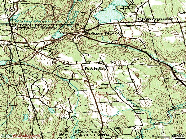 Zip code 06043 topographic map