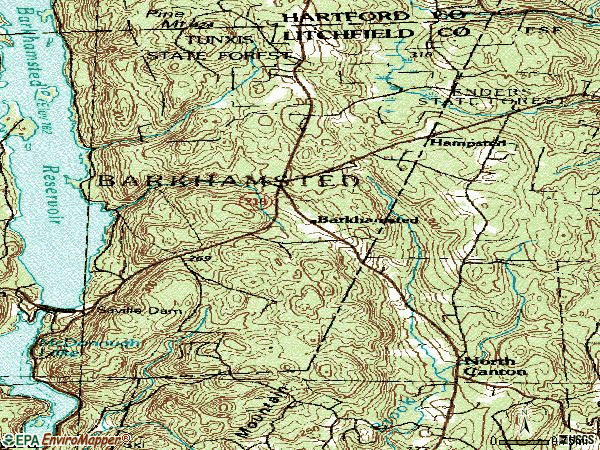 Zip code 06059 topographic map