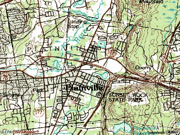 Zip code 06062 topographic map