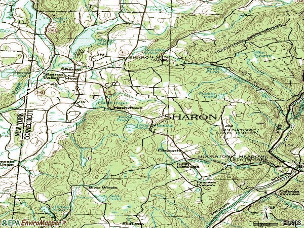 Zip code 06069 topographic map