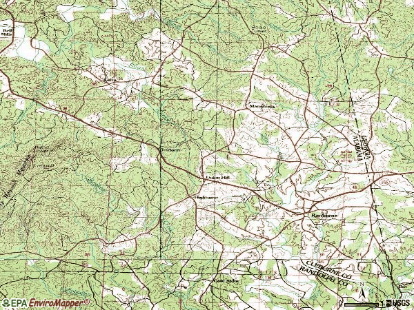 Zip code 36273 topographic map