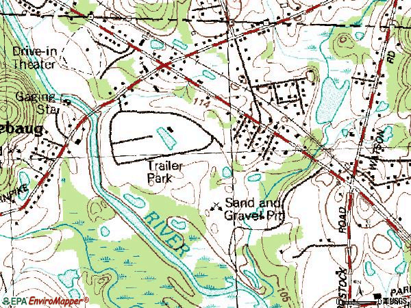 Zip code 06262 topographic map