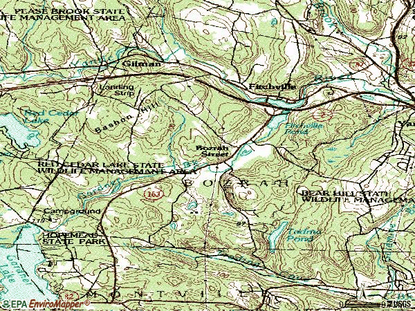Zip code 06334 topographic map