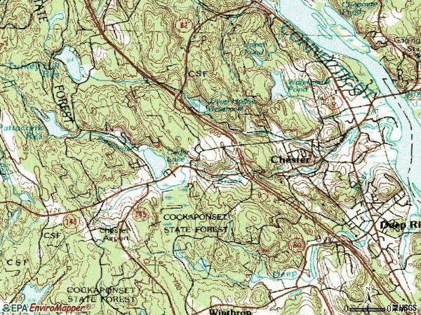 Zip code 06412 topographic map