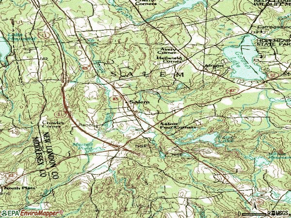 Zip code 06420 topographic map