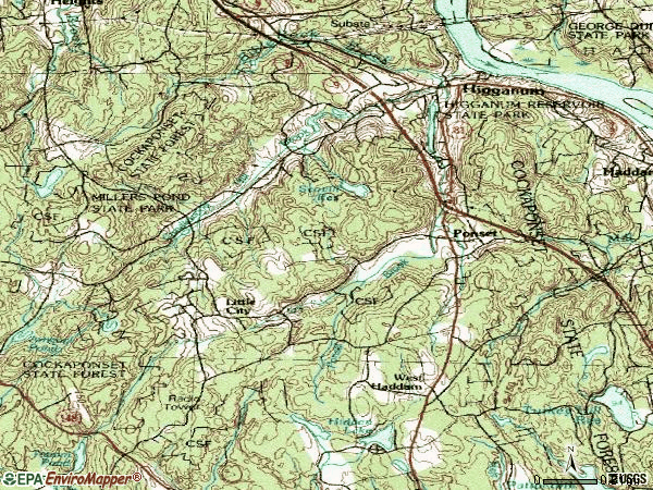 Zip code 06441 topographic map