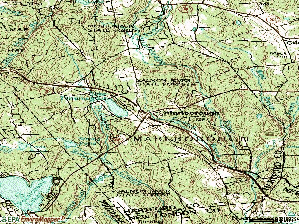 Zip code 06447 topographic map