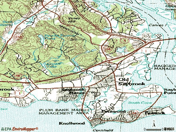 Zip code 06475 topographic map