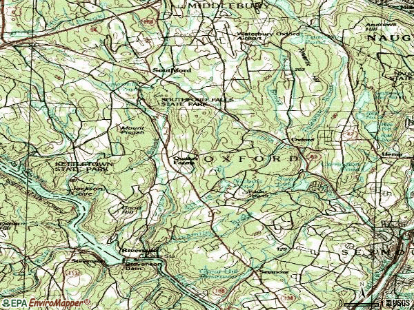 Zip code 06478 topographic map