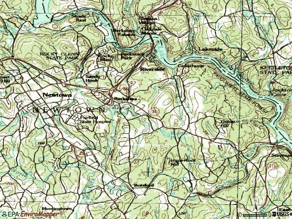 Zip code 06482 topographic map