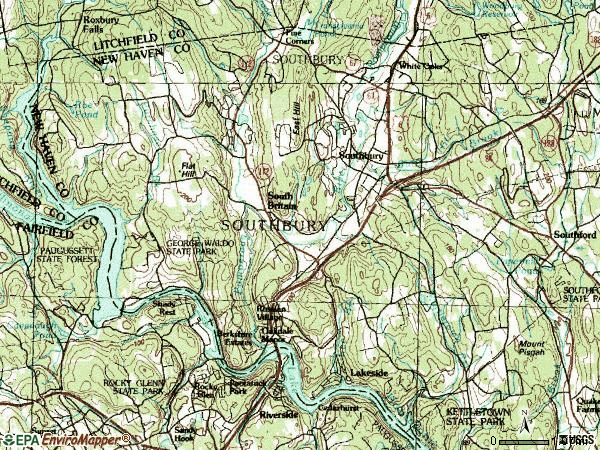 Zip code 06488 topographic map