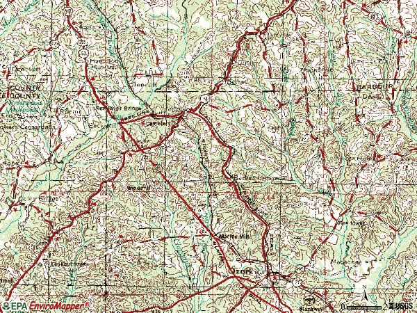Zip code 36311 topographic map