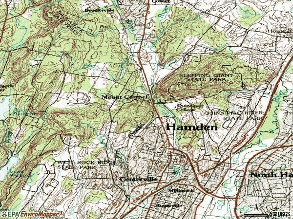Zip code 06518 topographic map