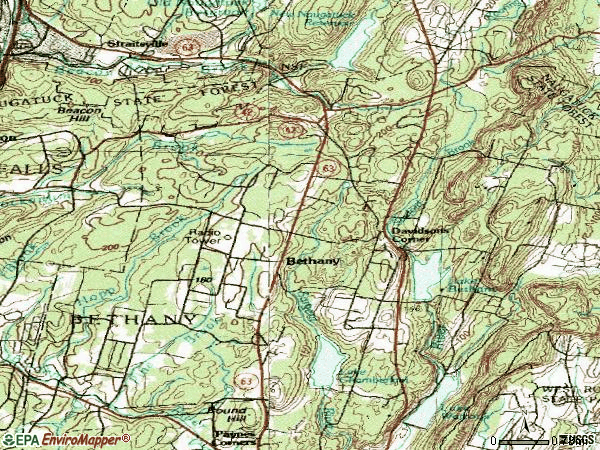 Zip code 06524 topographic map