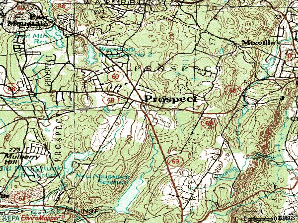 Zip code 06712 topographic map