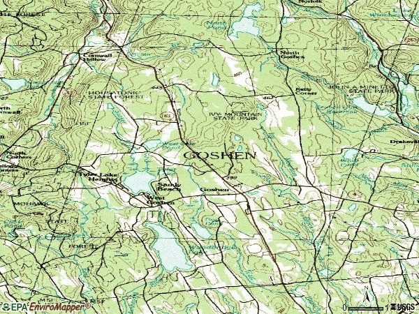 Zip code 06756 topographic map