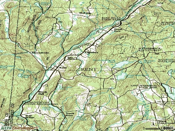 Zip code 06757 topographic map