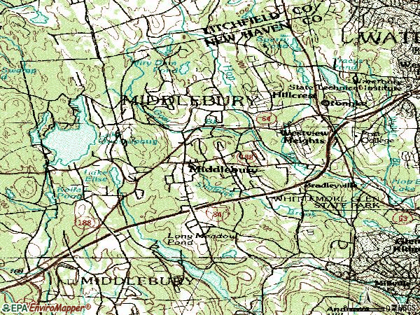 Zip code 06762 topographic map