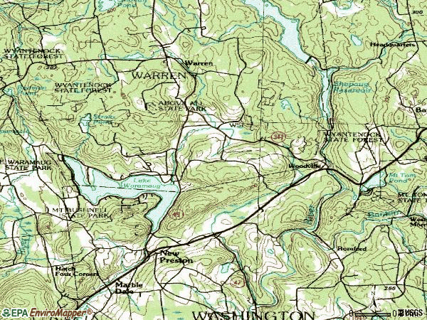 Zip code 06777 topographic map