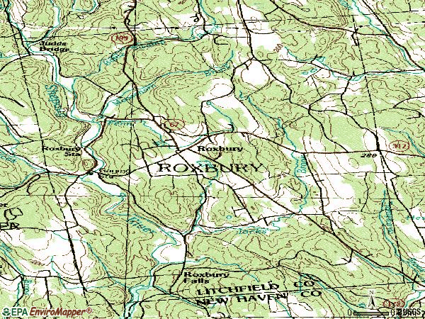 Zip code 06783 topographic map