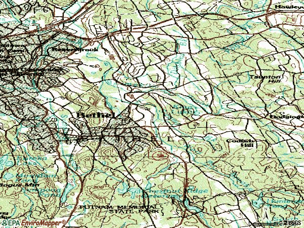 Zip code 06801 topographic map