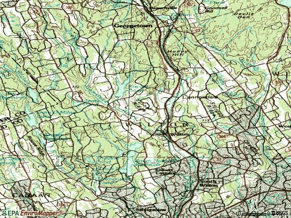 Zip code 06897 topographic map